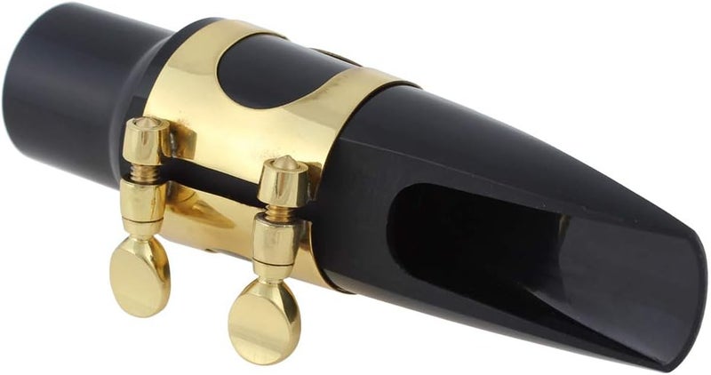 TRADERPLUS Alto Saxophone Mouthpiece Kit with Ligature, Reed and Cap (Gold) - Image 2